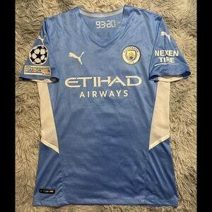 MANCHESTER CITY 2021/22 Home Match Jersey Jack Grealish #10 Champions League